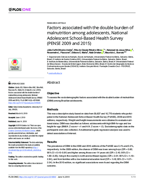 (PDF) Factors associated with double burden of malnutrition among ...