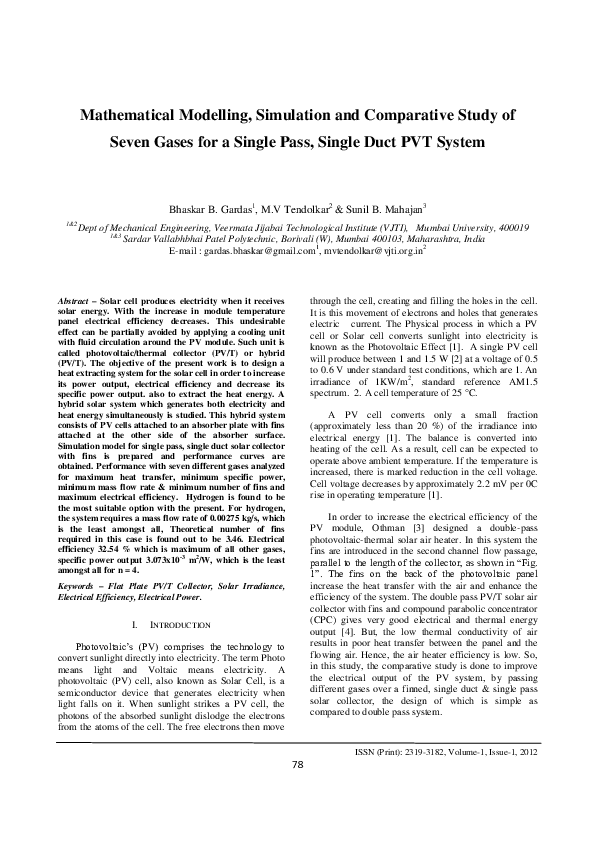 (PDF) Mathematical Modelling, Simulation and Comparative Study of Seven ...