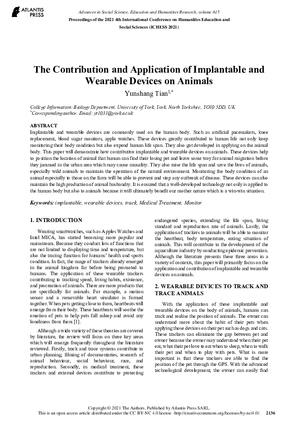 (PDF) The Contribution and Application of Implantable and Wearable ...