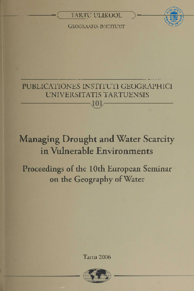 (PDF) Managing drought and water scarcity in vulnerable environments ...