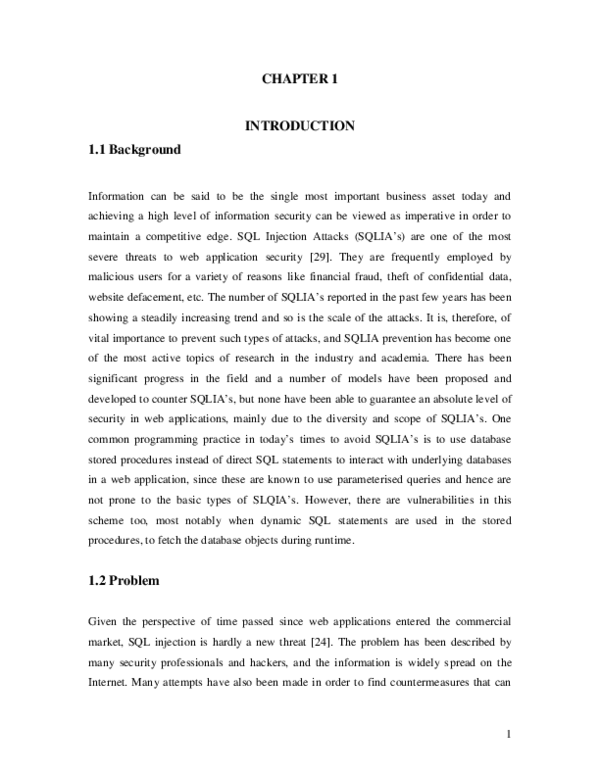 (PDF) Blocking SQL Injection in Database Stored Procedures