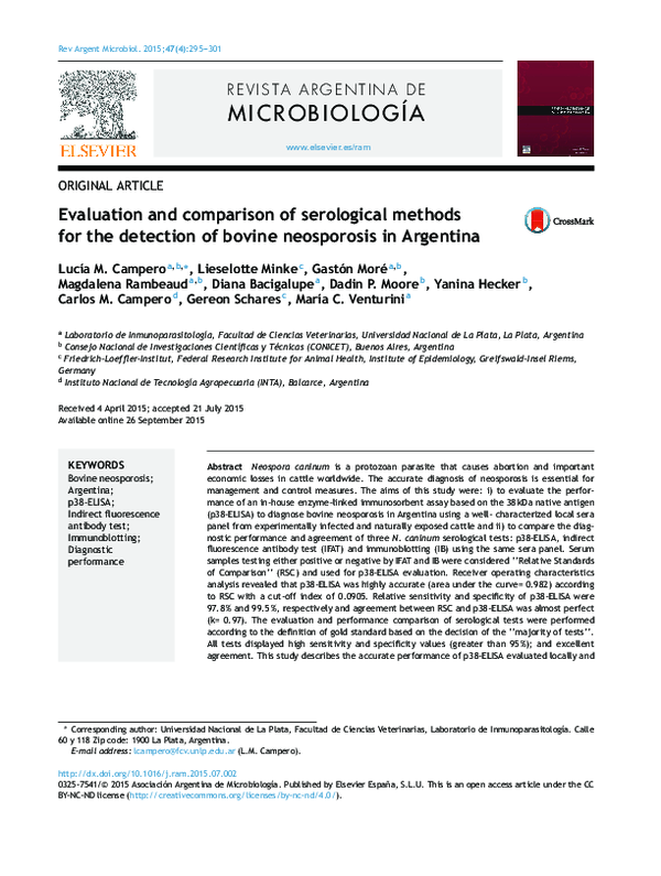 (PDF) Evaluation and comparison of serological methods for the ...
