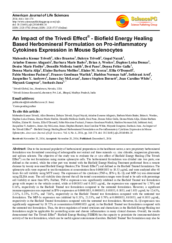 (PDF) An Impact of the Trivedi Effect ® - Biofield Energy Healing Based ...