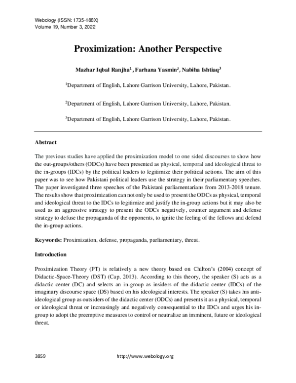 (PDF) Proximization: Another Perspective