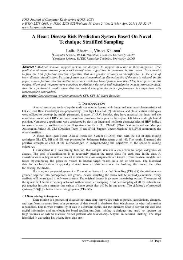(PDF) A Heart Disease Risk Prediction System Based On Novel Technique ...