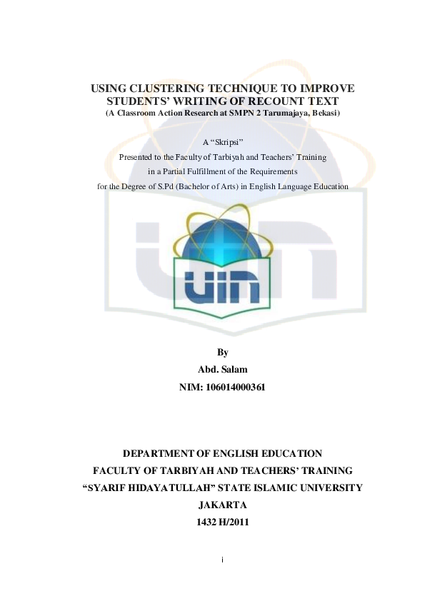 (PDF) Using clustering technique to improve students' writing of ...
