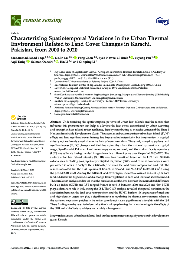(PDF) Characterizing Spatiotemporal Variations in the Urban Thermal ...