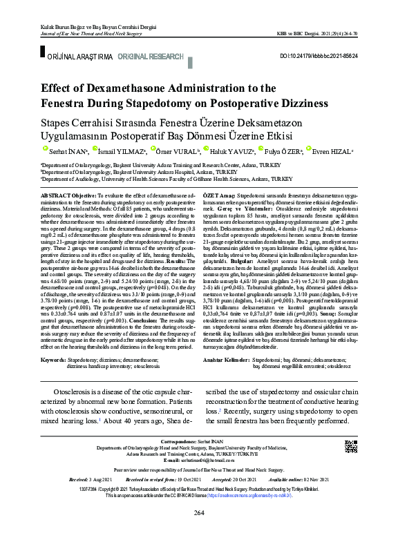 (PDF) Effect of Dexamethasone Administration to the Fenestra during ...