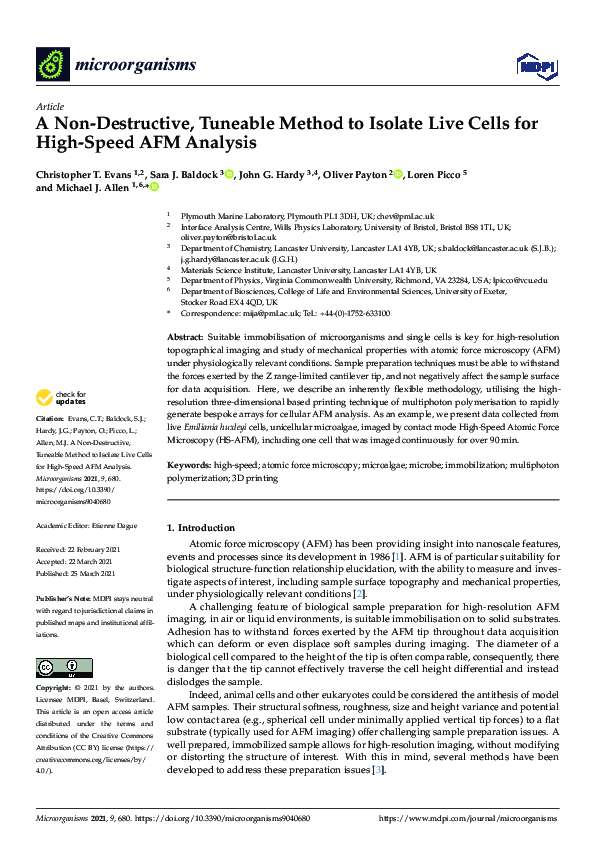 (PDF) A Non-Destructive, Tuneable Method to Isolate Live Cells for High ...