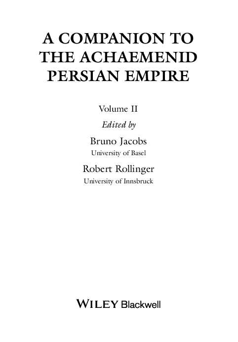 (PDF) Reception and Heritage: The Achaemenid Empire and Forgery ...