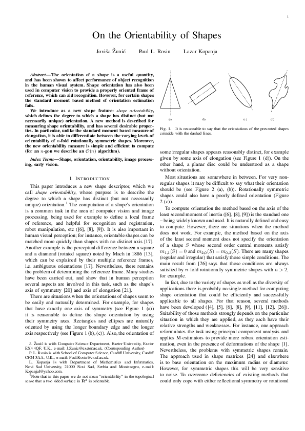 (PDF) On the Orientability of Shapes | Paul Rosin - Academia.edu