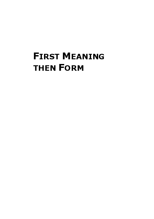 (PDF) First Meaning Then Form | Leslie Piggott - Academia.edu