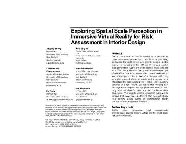 (PDF) Exploring Spatial Scale Perception in Immersive Virtual Reality ...