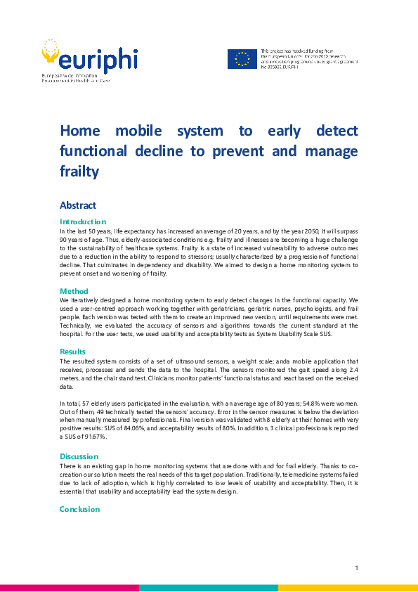 (PDF) Home mobile system to early detect functional decline to prevent ...