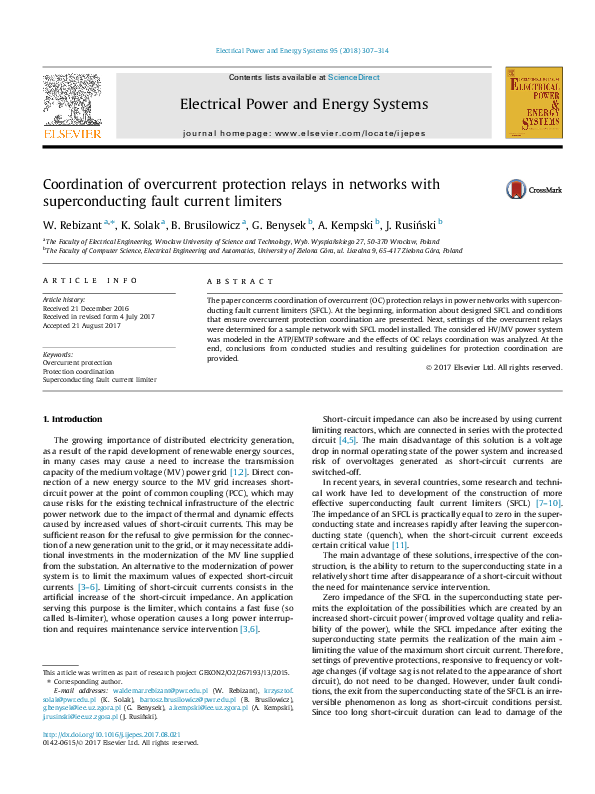 (PDF) Coordination of overcurrent protection relays in networks with ...
