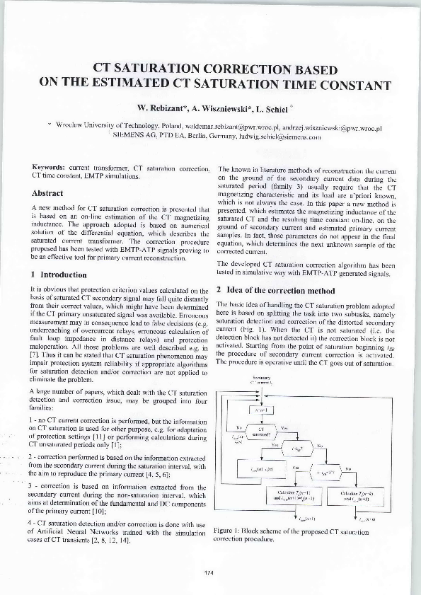 (PDF) CT saturation correction based on the estimated CT saturation ...