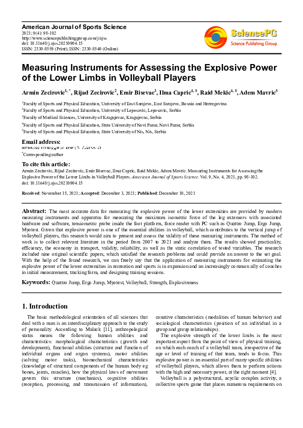 (PDF) Measuring Instruments for Assessing the Explosive Power of the ...