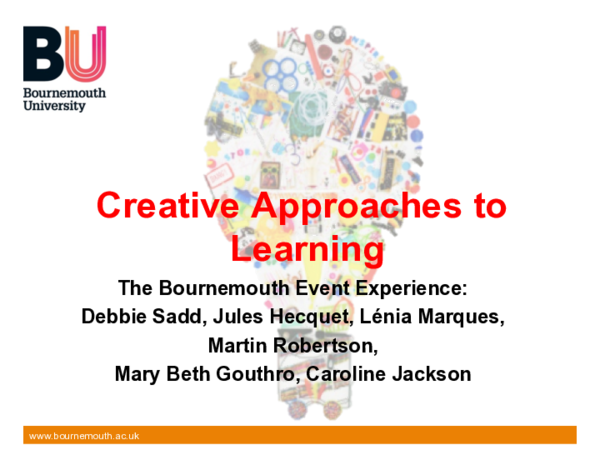 (PDF) Creative approaches to learning