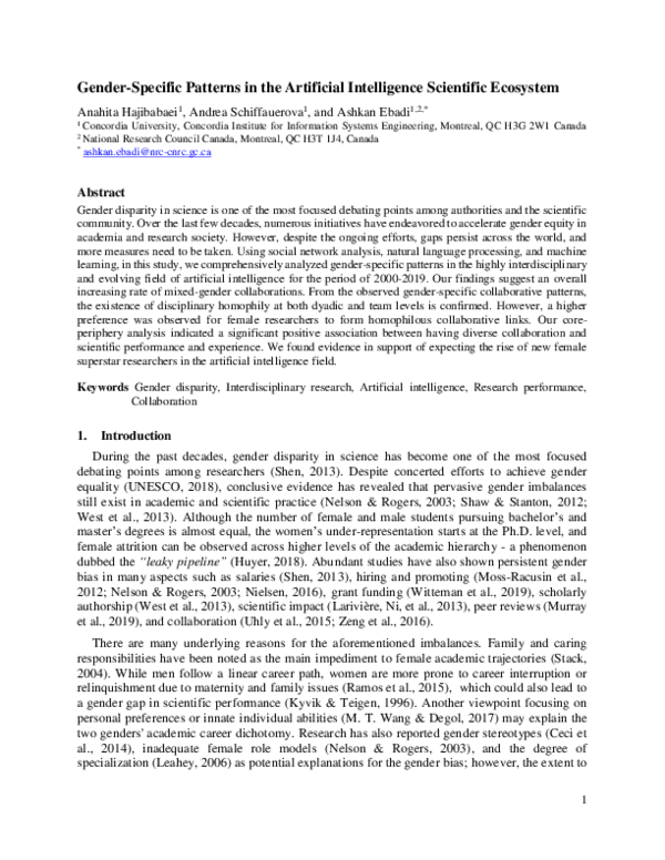 (PDF) Gender-specific patterns in the artificial intelligence ...