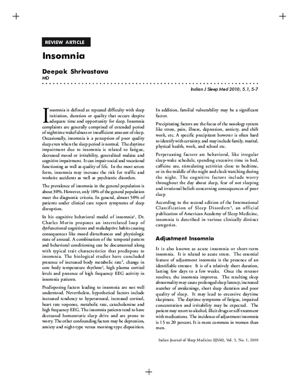 (PDF) Insomnia