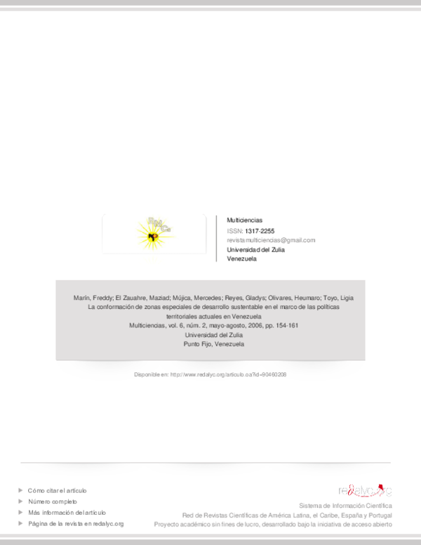 (PDF) La conformación de zonas especiales de desarrollo sustentable en ...