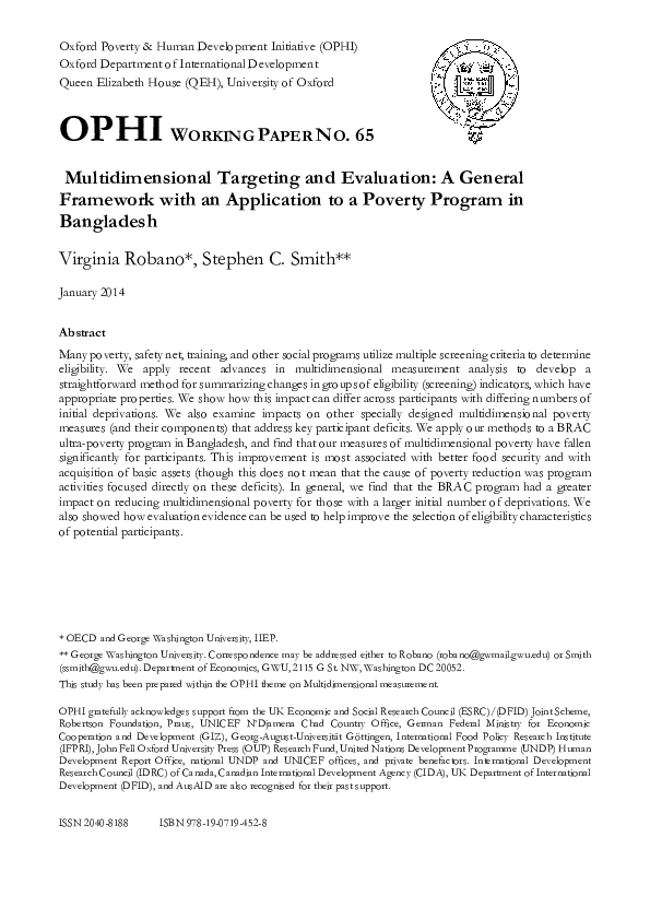 (PDF) Multidimensional Targeting and Evaluation: A General Framework ...