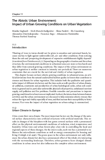 (PDF) The Abiotic Urban Environment: Impact of Urban Growing Conditions ...