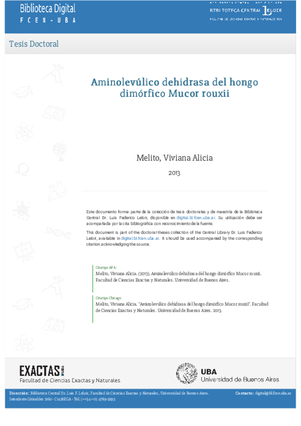 (PDF) Aminolevúlico dehidrasa del hongo dimórfico Mucor rouxii
