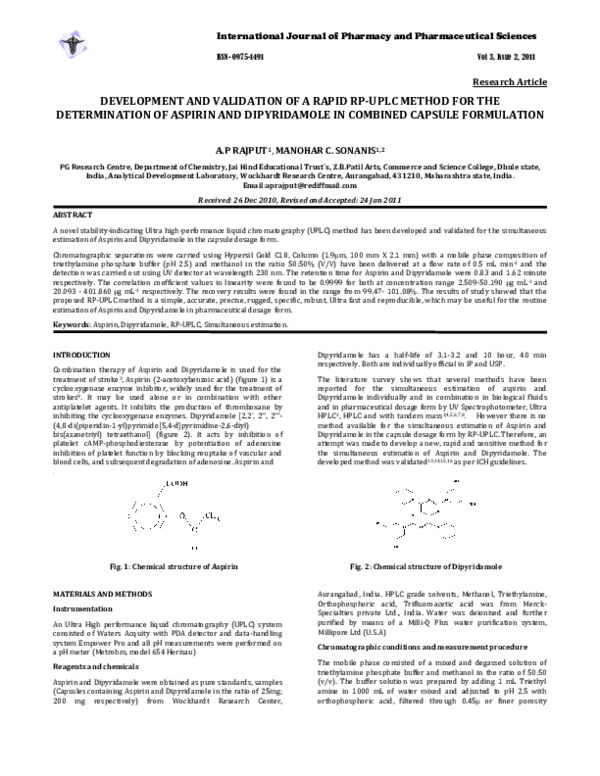 (PDF) Development and Validation of a Rapid Rp­uplc Method for the ...