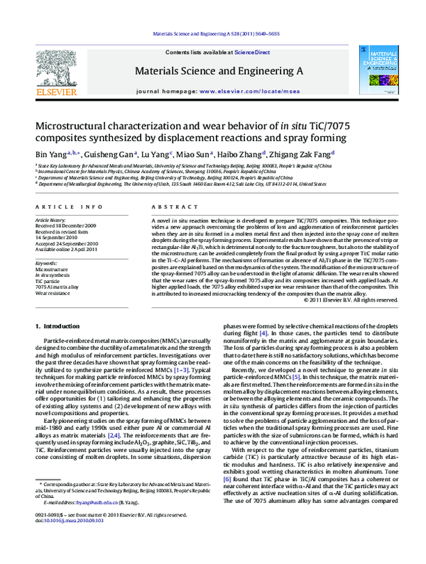 (PDF) Microstructural characterization and wear behavior of (Fe,Ni)–TiC ...