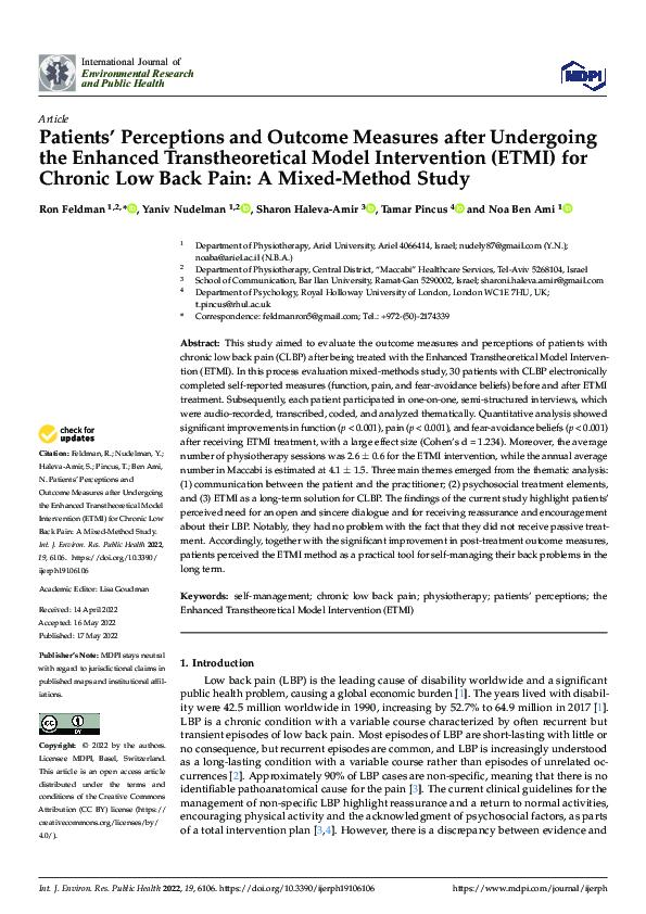 (PDF) Patients’ Perceptions and Outcome Measures after Undergoing the ...