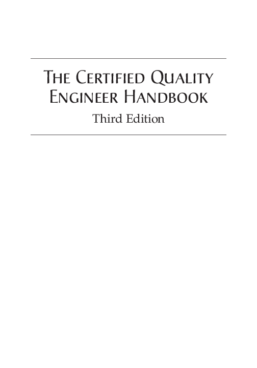 PDF) Handbook for the Quality Engineer