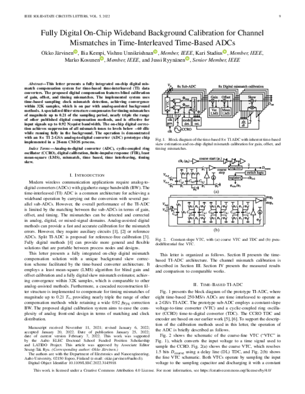 (PDF) Fully Digital On-Chip Wideband Background Calibration for Channel ...