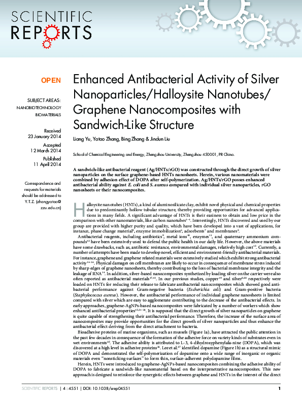 (PDF) Enhanced antibacterial activity of silver nanoparticles ...
