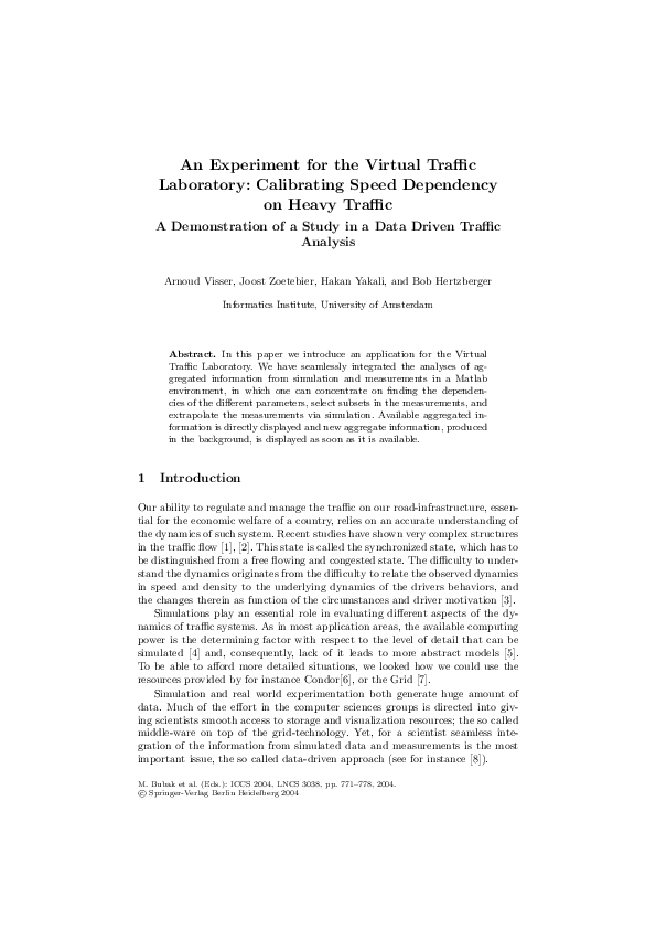(PDF) on Heavy Traffic A Demonstration of a Study in a Data Driven ...