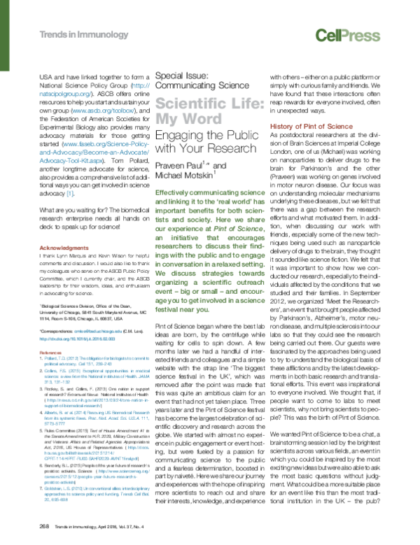 (PDF) Engaging the Public with Your Research