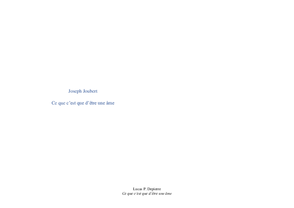 (PDF) Joseph Joubert - Testament philosophique et spirituel