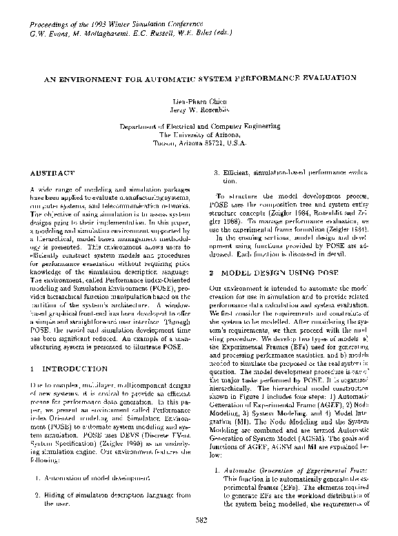 (PDF) An environment for automatic system performance evaluation