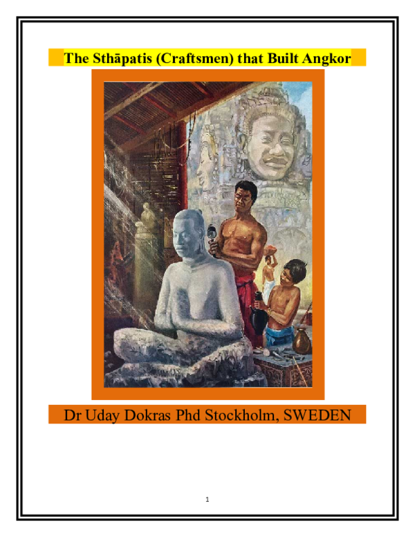 DOC) Book The Craftsmen &amp; women that built Angkor | Dr. Uday 