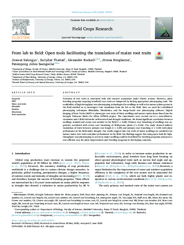 (PDF) From lab to field: Open tools facilitating the translation of ...