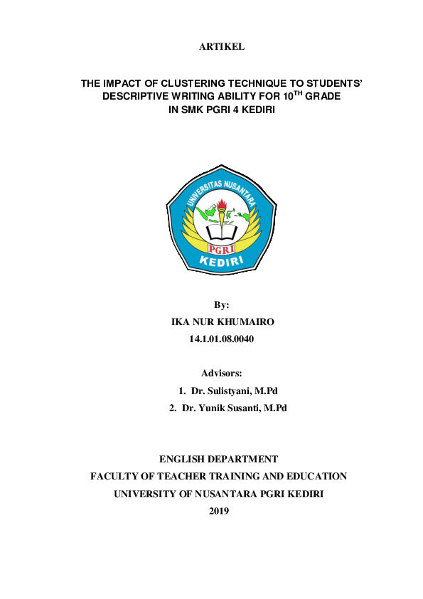 (PDF) ARTIKEL THE IMPACT OF CLUSTERING TECHNIQUE TO STUDENTS ...