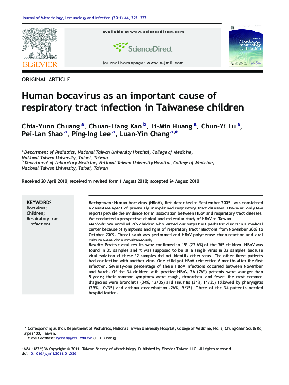 (PDF) Human bocavirus as an important cause of respiratory tract ...