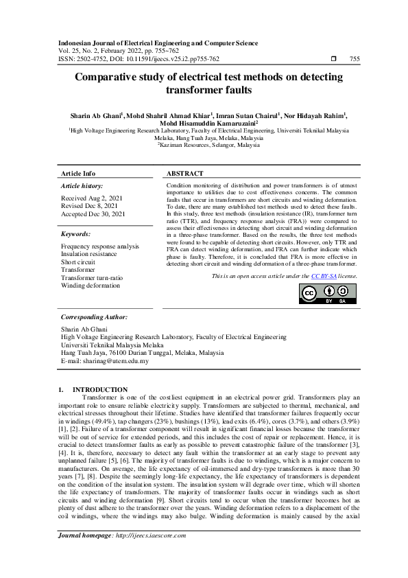 (PDF) Comparative study of electrical test methods on detecting ...