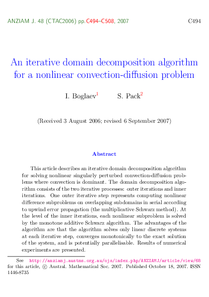 (PDF) An Iterative domain decomposition algorithm for a nonlinear ...