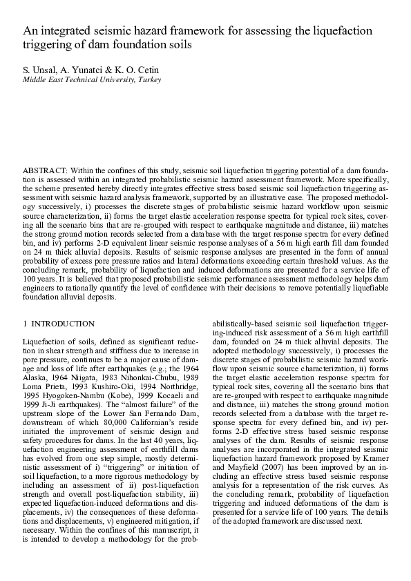 (PDF) An integrated seismic hazard framework for assessing the ...