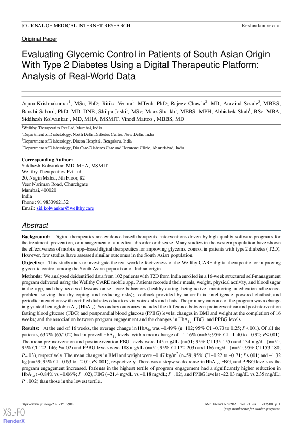 (PDF) Improving glycemic control in patients of South Asian origin with ...