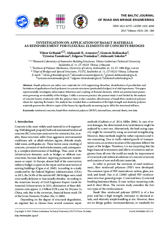 (PDF) Investigation on application of basalt materials as reinforcement ...