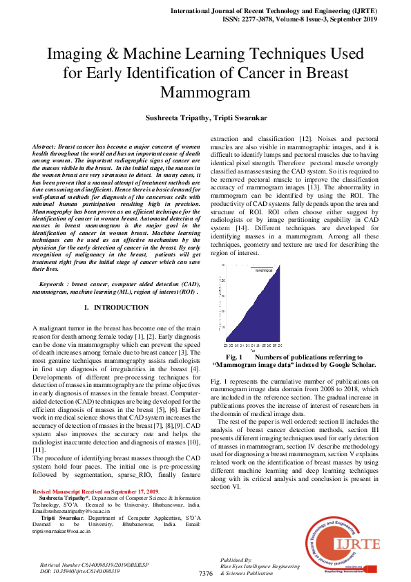 (PDF) Imaging & Machine Learning Techniques Used for Early ...