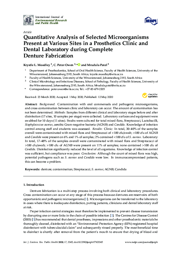 (PDF) Quantitative Analysis of Selected Microorganisms Present at ...