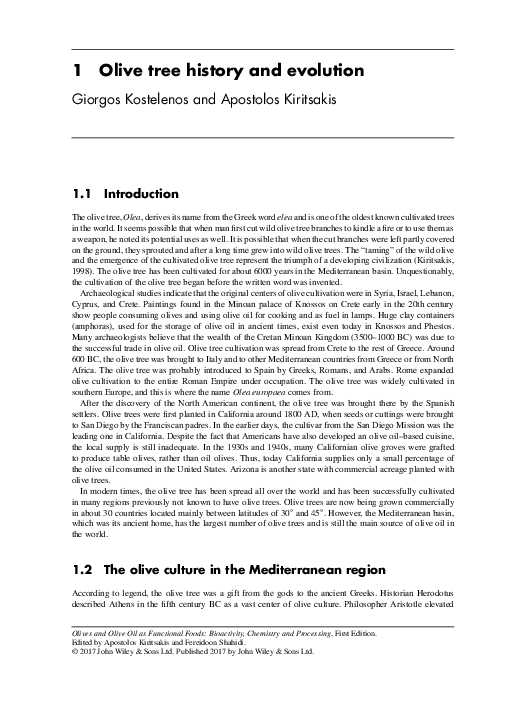 (PDF) Olives and Olive Oil as Functional Foods: Bioactivity, Chemistry ...